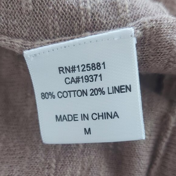 Brochu Walker Cotton/Linen Open Style Cardigan - Size M - Picture 10 of 10
